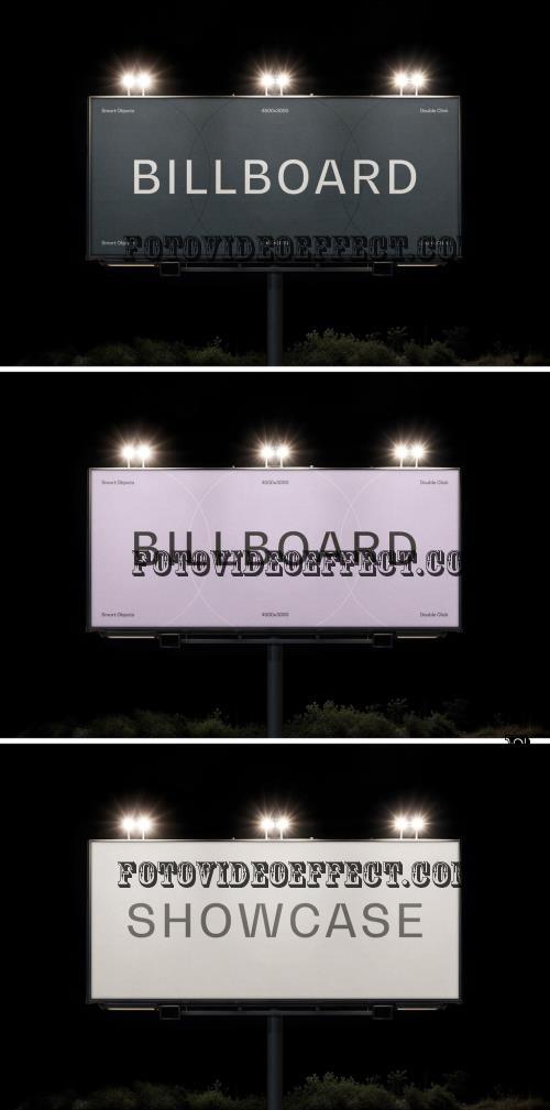 Billboard At Night Mockup - 290712130