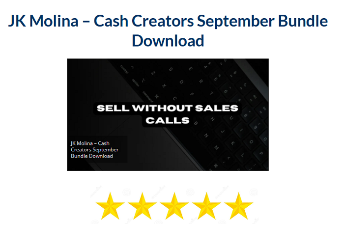 JK Molina – Cash Creators September Bundle Download