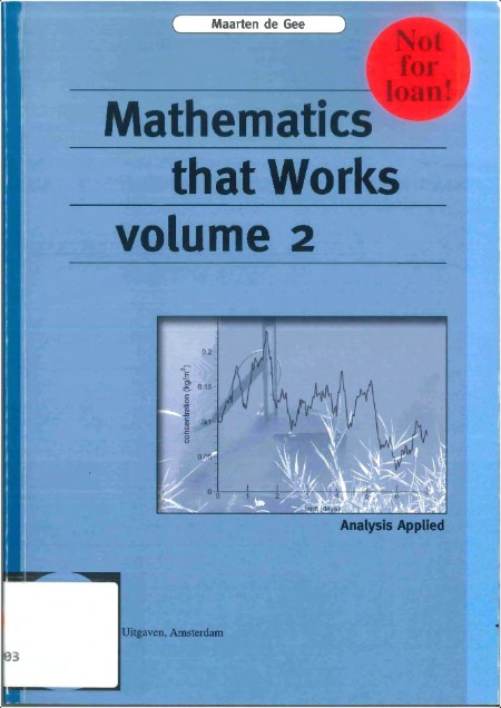 De Gee M Mathematics that Works Vol 2 Analysis Applied 2ed 2020