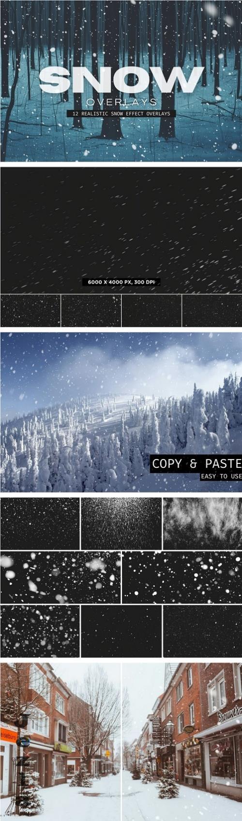 12 Realistic Snow Overlays - F76E3G8