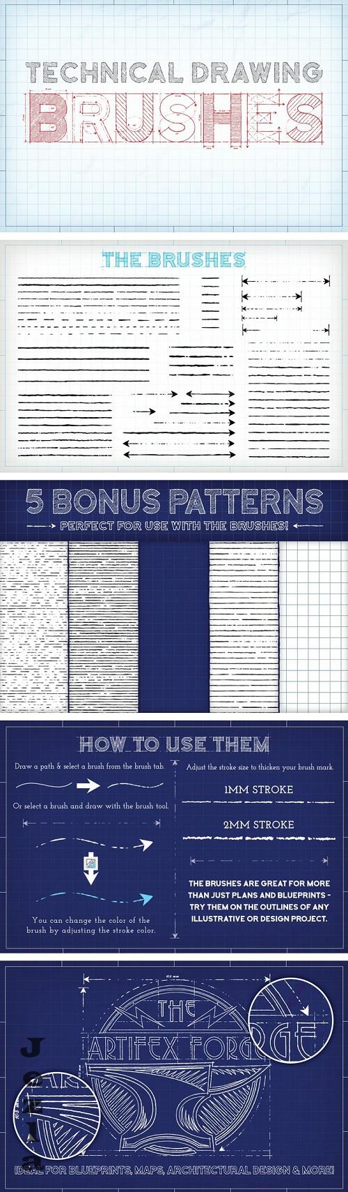 Technical Drawing Brushes - JK3Y9J