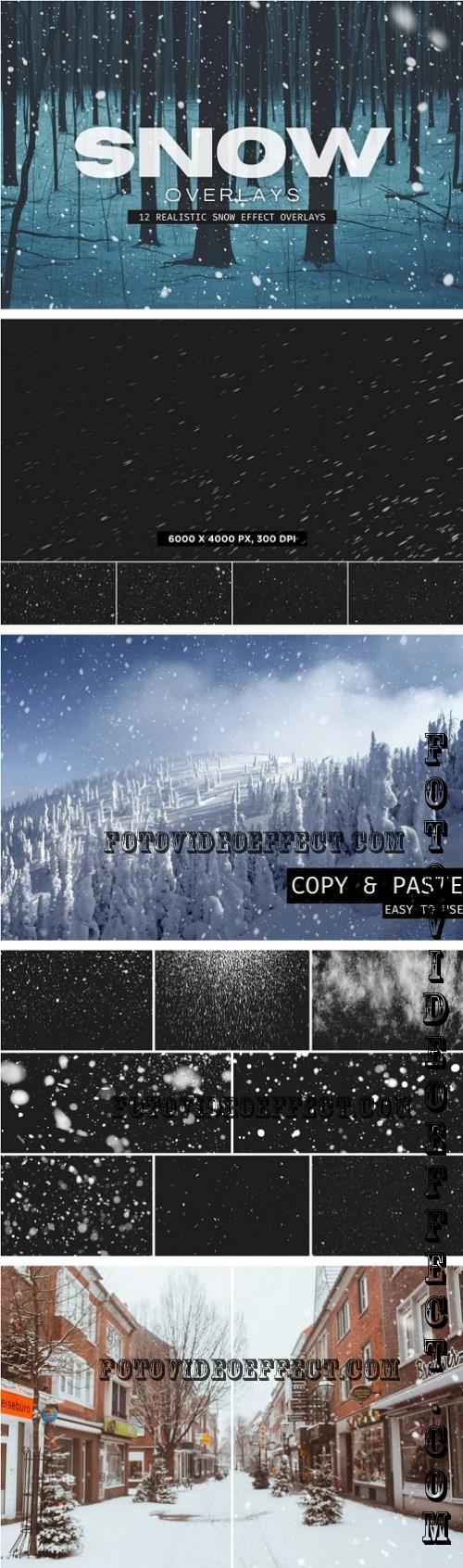 12 Realistic Snow Overlays - F76E3G8