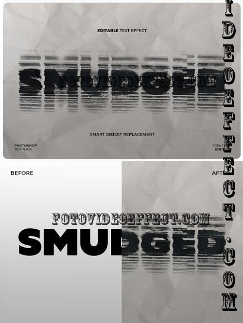 Smudged Print Text Effect - 6PYW8PJ