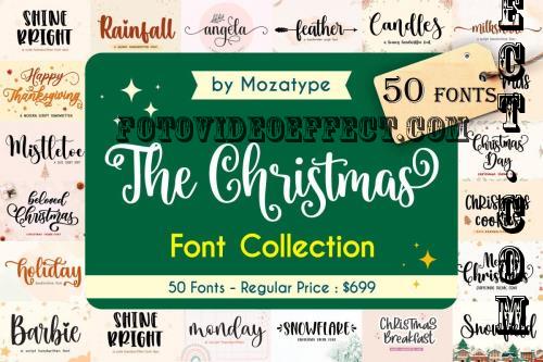 The Christmas Font Collection Bundle - 50 Premium Fonts