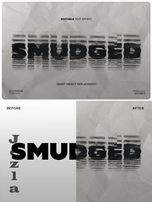 Smudged Print Text Effect - 6PYW8PJ