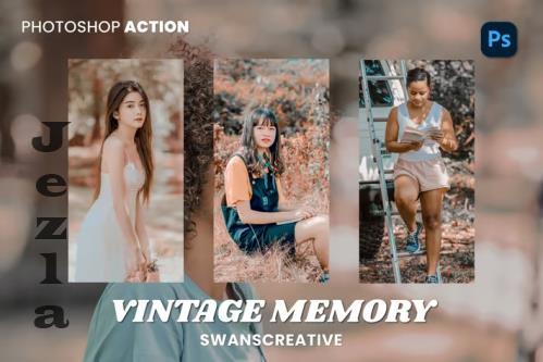 Vintage Memory Photoshop Action - 58K75DD