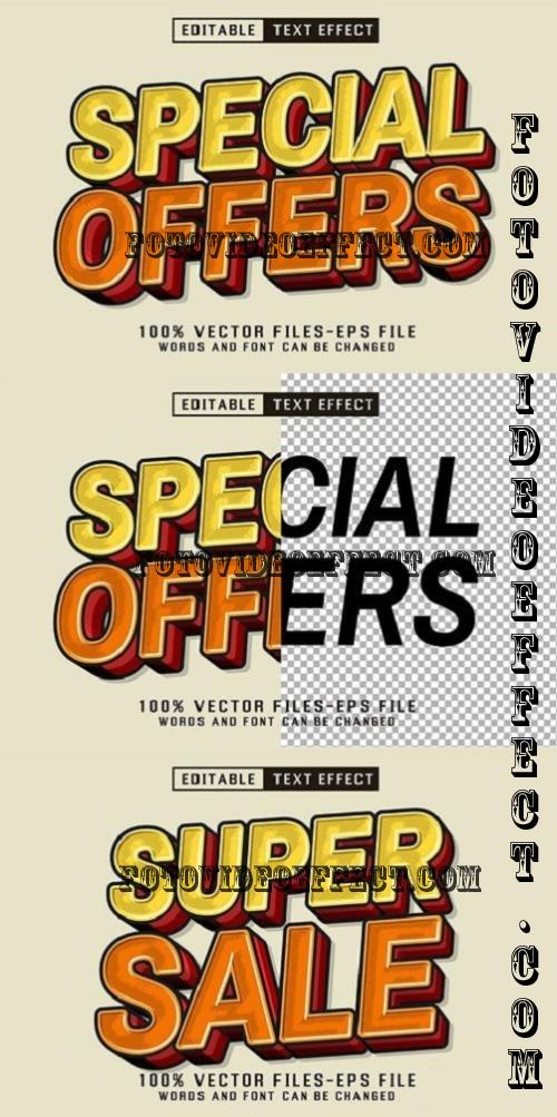 Special Offers Cartoon Text - Editable Text Effect - PCJCW4Q