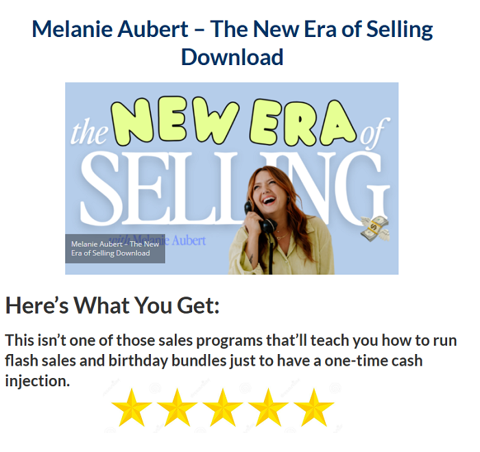 Melanie Aubert – The New Era of Selling Download