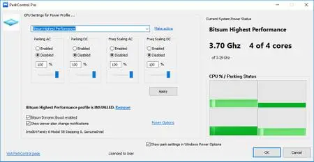 Bitsum ParkControl Pro 5.3.0.4 Multilingual Portable