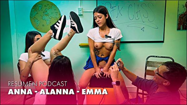 Clase De Sexo y Trio Lesbico Con Squirt Potente Junto a Alanna, Emma y Anna En Juan Bustos Podcast - [PornHub] (FullHD 1080p)