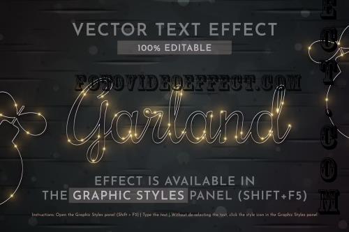 Garland Editable Text Effect - 290764647 - V9ZVAKW