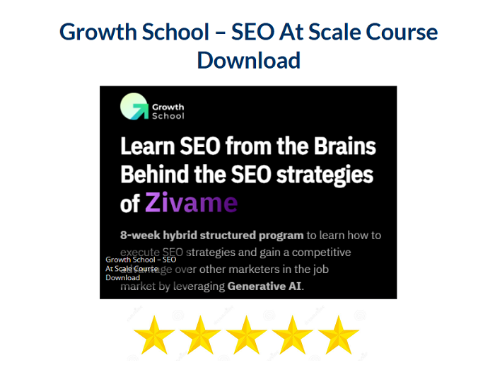 Growth School – SEO At Scale Course Download