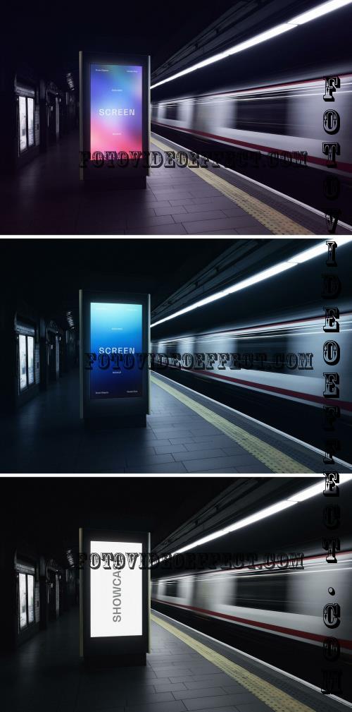 Subway Station Screen Mockup - 290769125