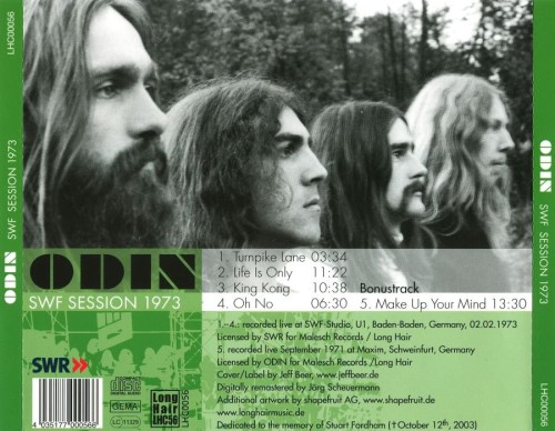 Odin - SWF Session (1973)(Remastered, 2007)  Lossless