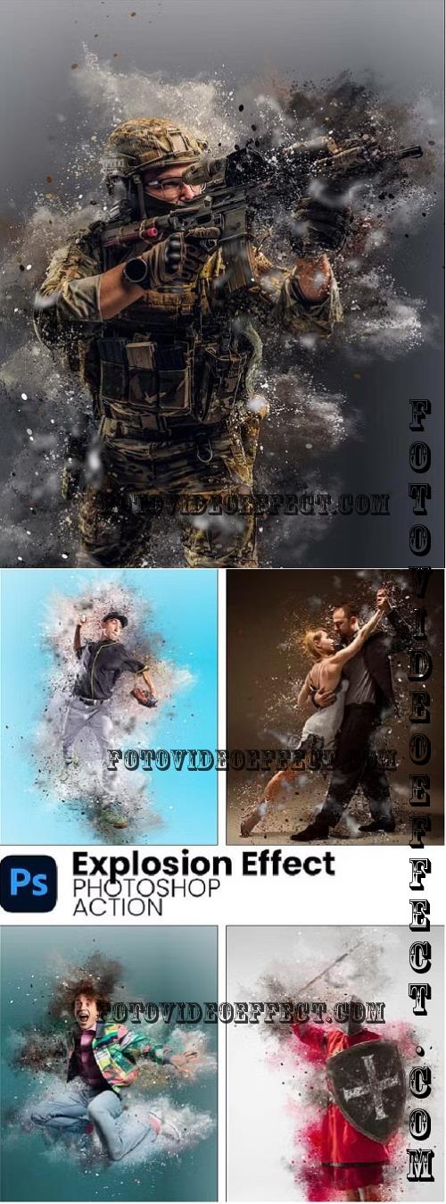 Explosion Effect Photoshop Action - 288258001