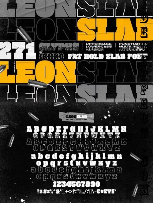 Leon Slab - Fat Bold Slab Font - 92478477