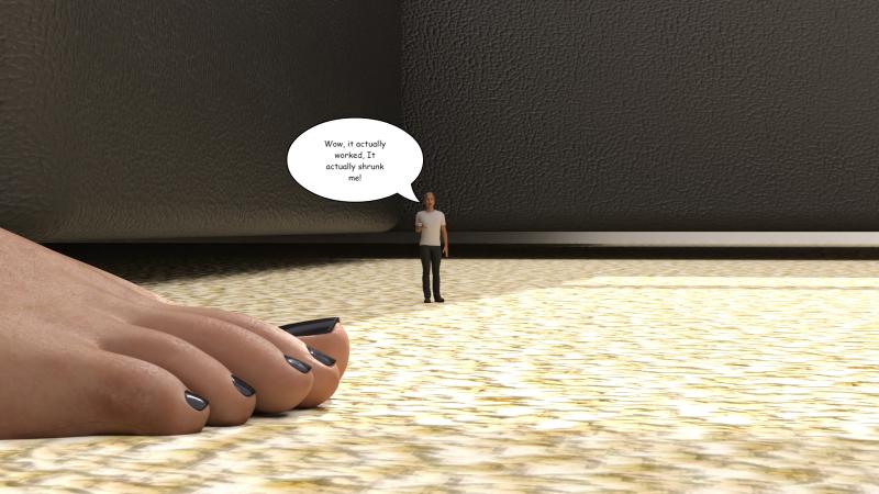 NICKISKING1 - Trapped in my Girlfriend's shoe 3D Porn Comic