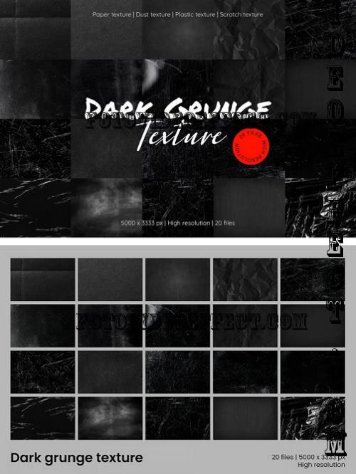 20 dark grunge texture background set - GFF6Z2S