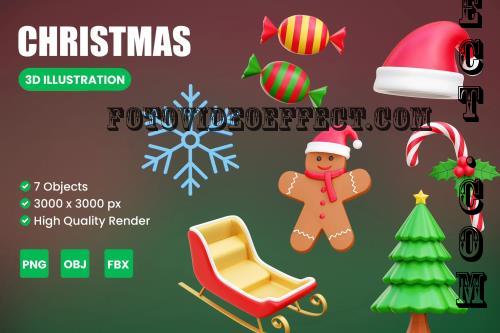 Christmas Object 3D Illustration - RM5EHCZ