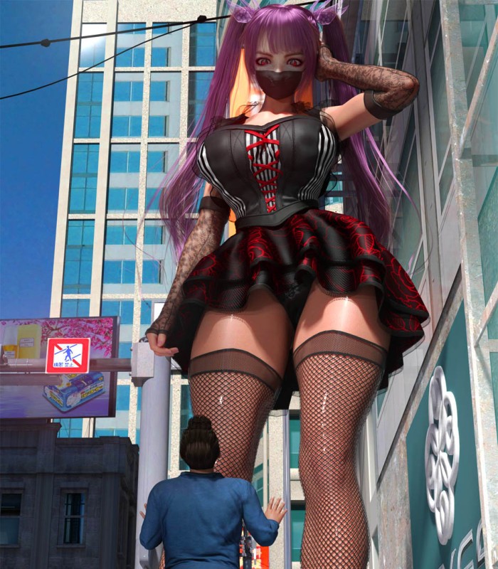 Gothic Lolita Girl Arrives in the City 3D Porn Comic