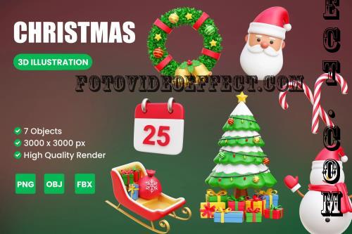 Christmas Day 3D Illustration - ZC2LG5Q