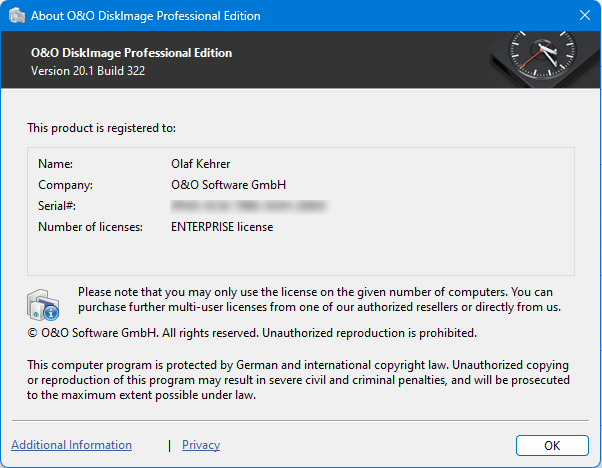 O&O DiskImage Professional 20.1.322