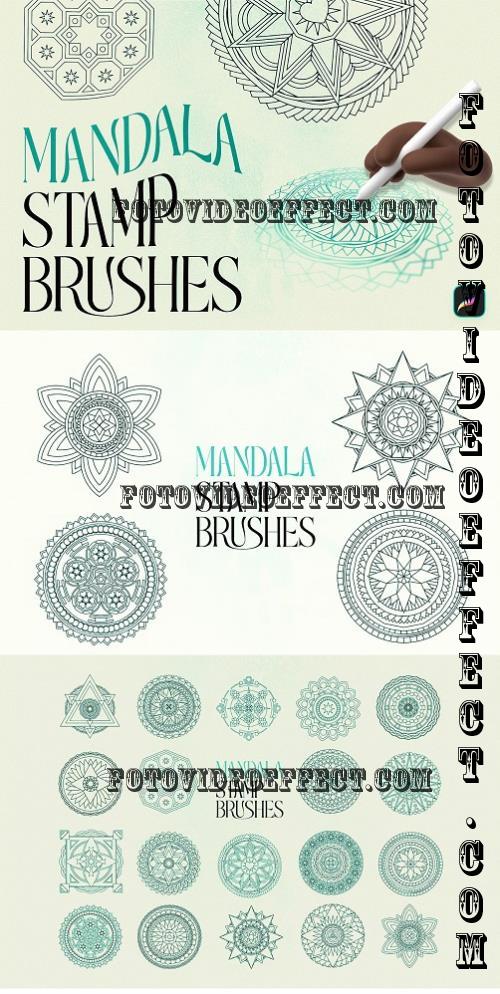 Mandala Procreate Stamp Brushes - 290740753 - AAWD443