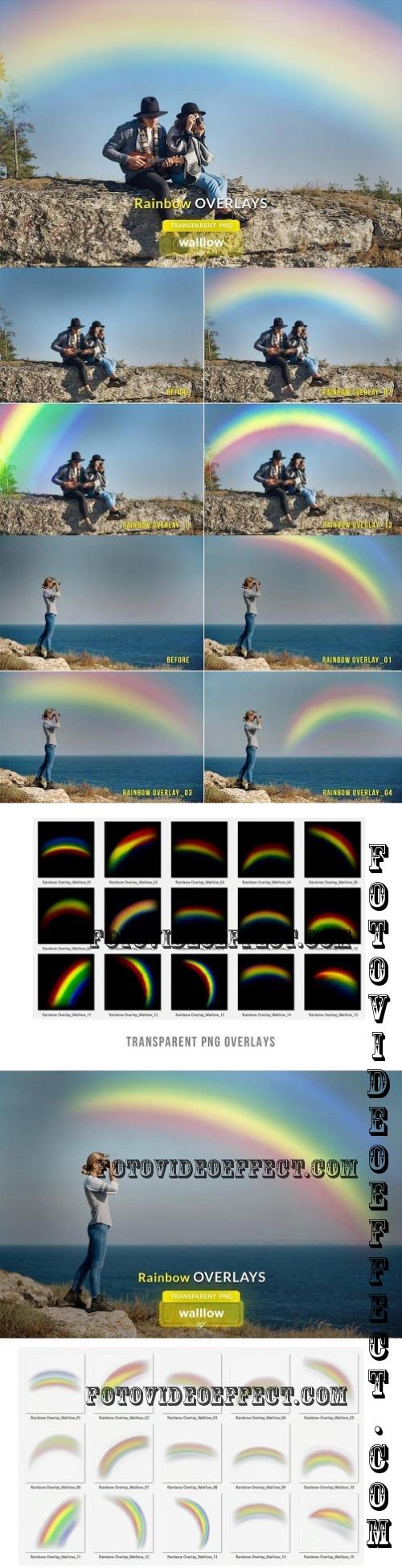 Realistic Rainbow PNG Photo Overlays - 289143349 - 7YKN2NT