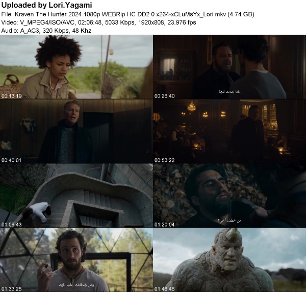 Kraven The Hunter (2024) 1080p WEBRip HC DD2 0 x264-xCLuMsYx