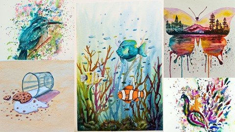 Udemy – Flow & Bloom Relax With Watercolor Art