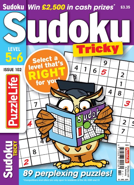 PuzzleLife Sudoku Tricky - December 2024