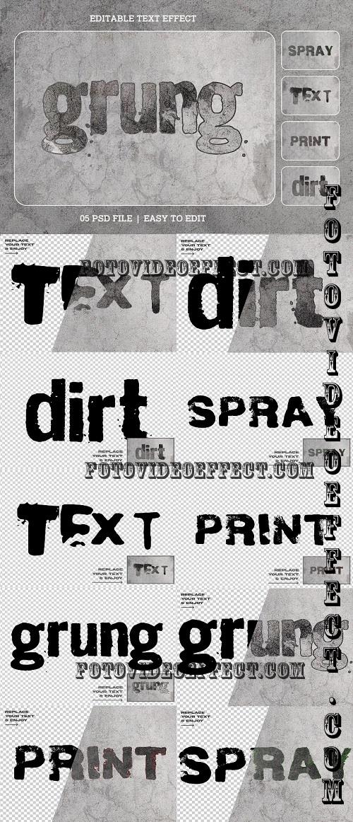 Grunge Editable Text Effect Set - JSE68YD