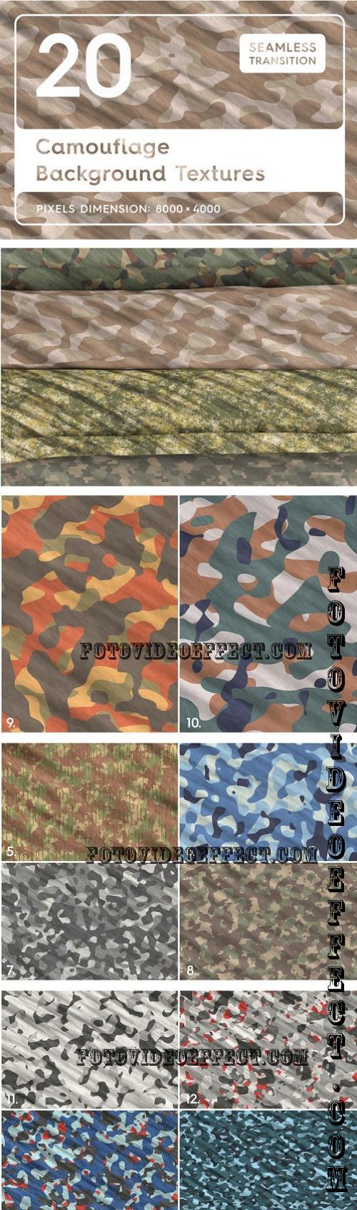 20 Camouflage Backgrounds Textures - 3165944