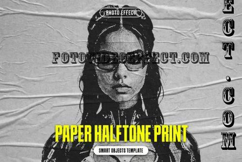 Paper Halftone Print Photo Effect - 290799824 - U2WKRRG