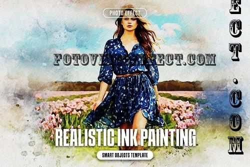 Realistic Ink Painting Photo Effect - 290799798 - ZFCTQYL