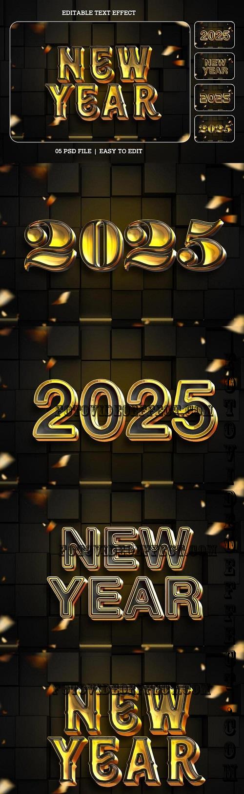 New Year 2025 Editable Text Effect Set - Y96WPMP