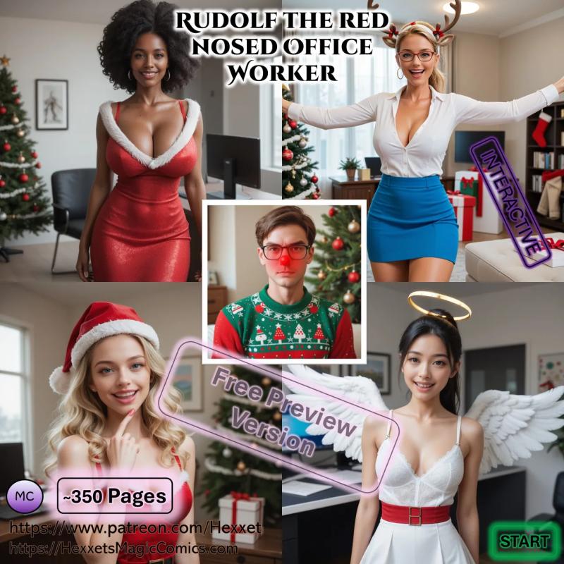 Rudolf the Red Nosed office Worker 3D Porn Comic