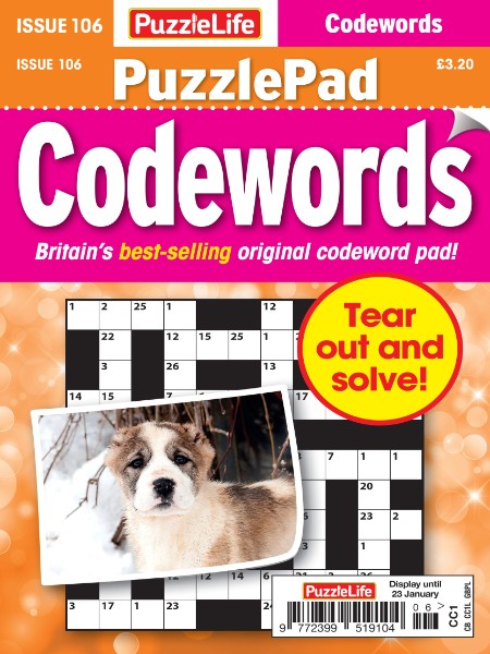 PuzzleLife PuzzlePad Codewords - December 2024