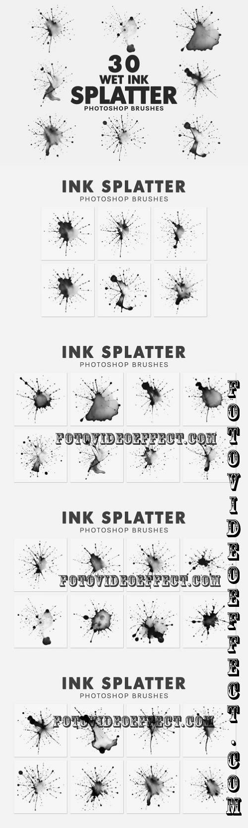 30 Ink Splatter Brushes - F7882JB