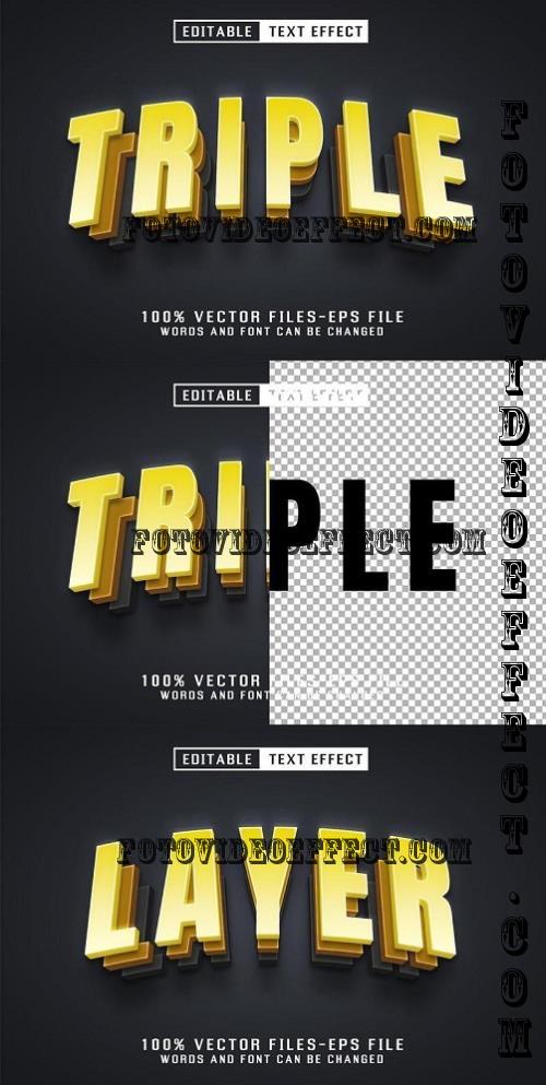 Triple Editable Text Effect - KWBQBA7