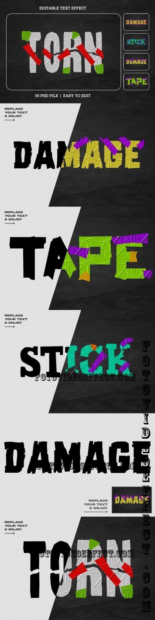 Duct Tape Text Effect Layer Style Set - GXBXA5H