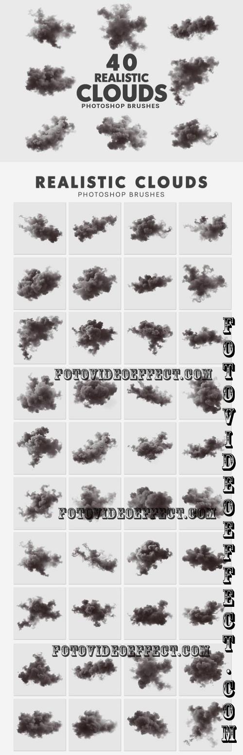 40 Realistic Clouds Brushes - 2DRKWJS