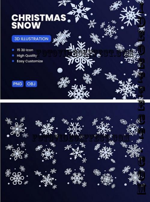 Christmas Snow 3D Icon Pack - NMX8YMJ