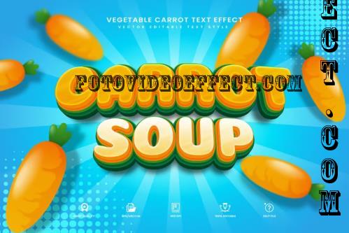 3d Vegetable Carrot Editable Text Effect - 6YMA5HC