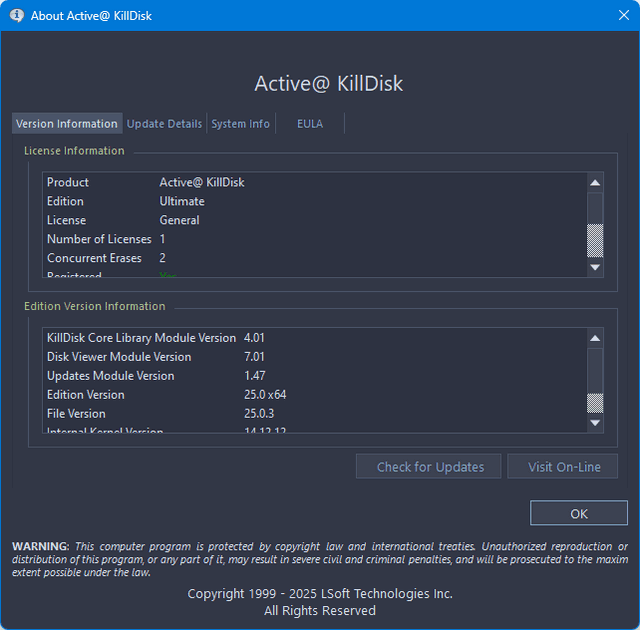 Active KillDisk Ultimate 25.0.3