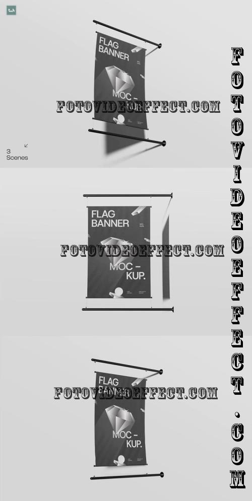 Flag Banner Mockup | 004 - P3ZJQH9