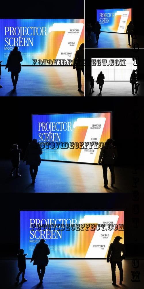 Projector Screen Mockup - 3QT8ASP