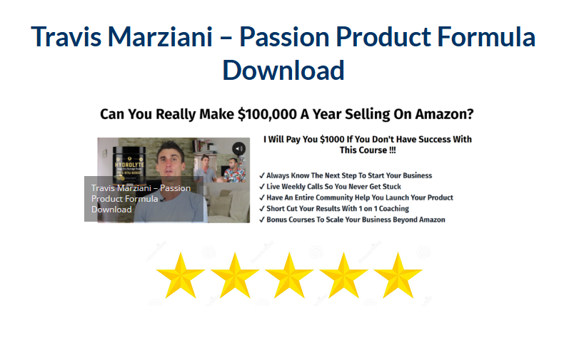 Travis Marziani – Passion Product Formula Download