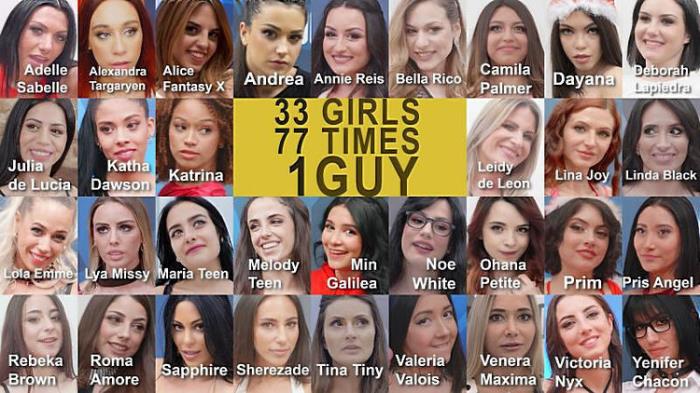 33 girls, 77 times, 1 guy (FullHD 1080p) - PremiumBukkake - [2024]