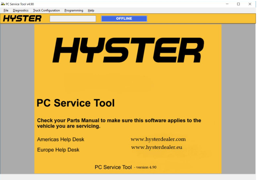 Hyster PC service tool V4.92